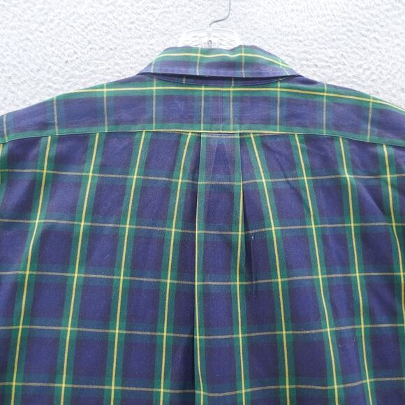 Ralph Lauren Mens Long Sleeve Button Down Shirt XL Blue Green Plaid‎ Casual - Picture 4 of 11